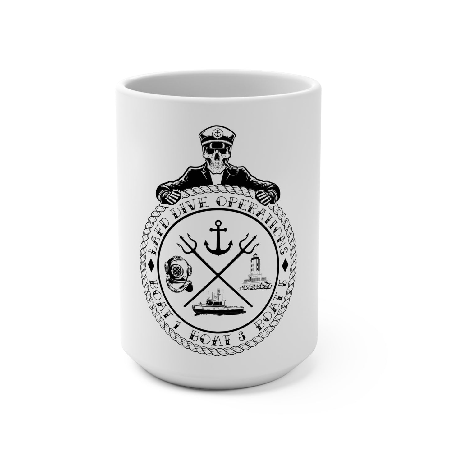 LAFD Dive Team Skull Mug