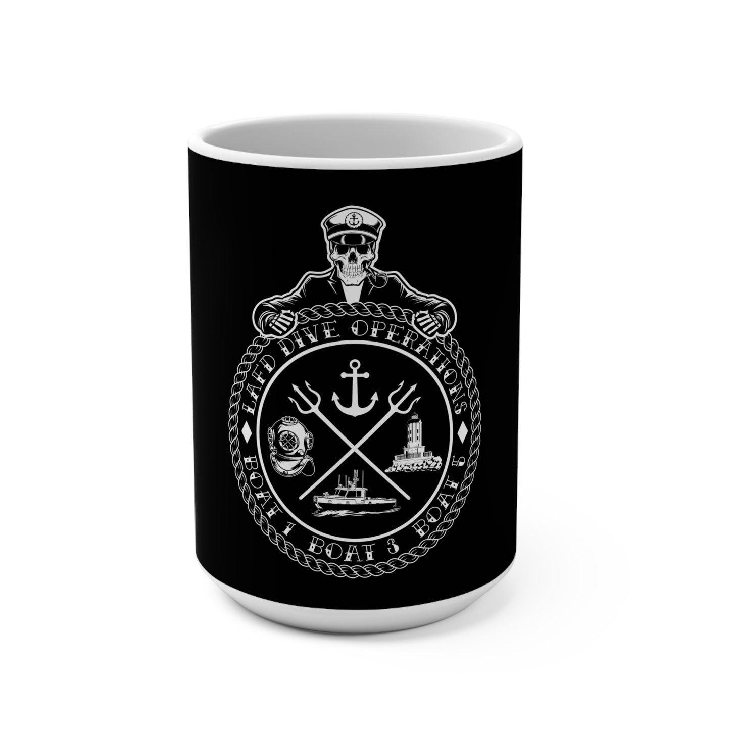 LAFD Dive Team Skull Mug